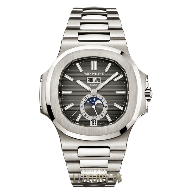 Patek Philippe-노틸러스 연간 달력 와치 블랙