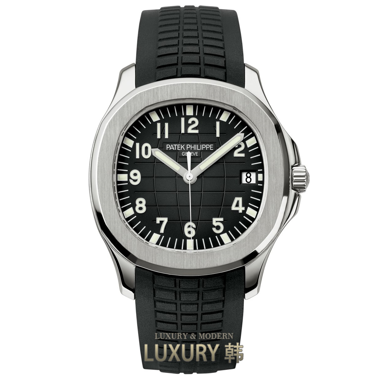 Patek Philippe-아쿠아넛 데이트 화이트 골드