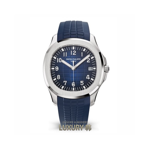 Patek Philippe-아쿠아넛 데이트 스틸 블루 워치