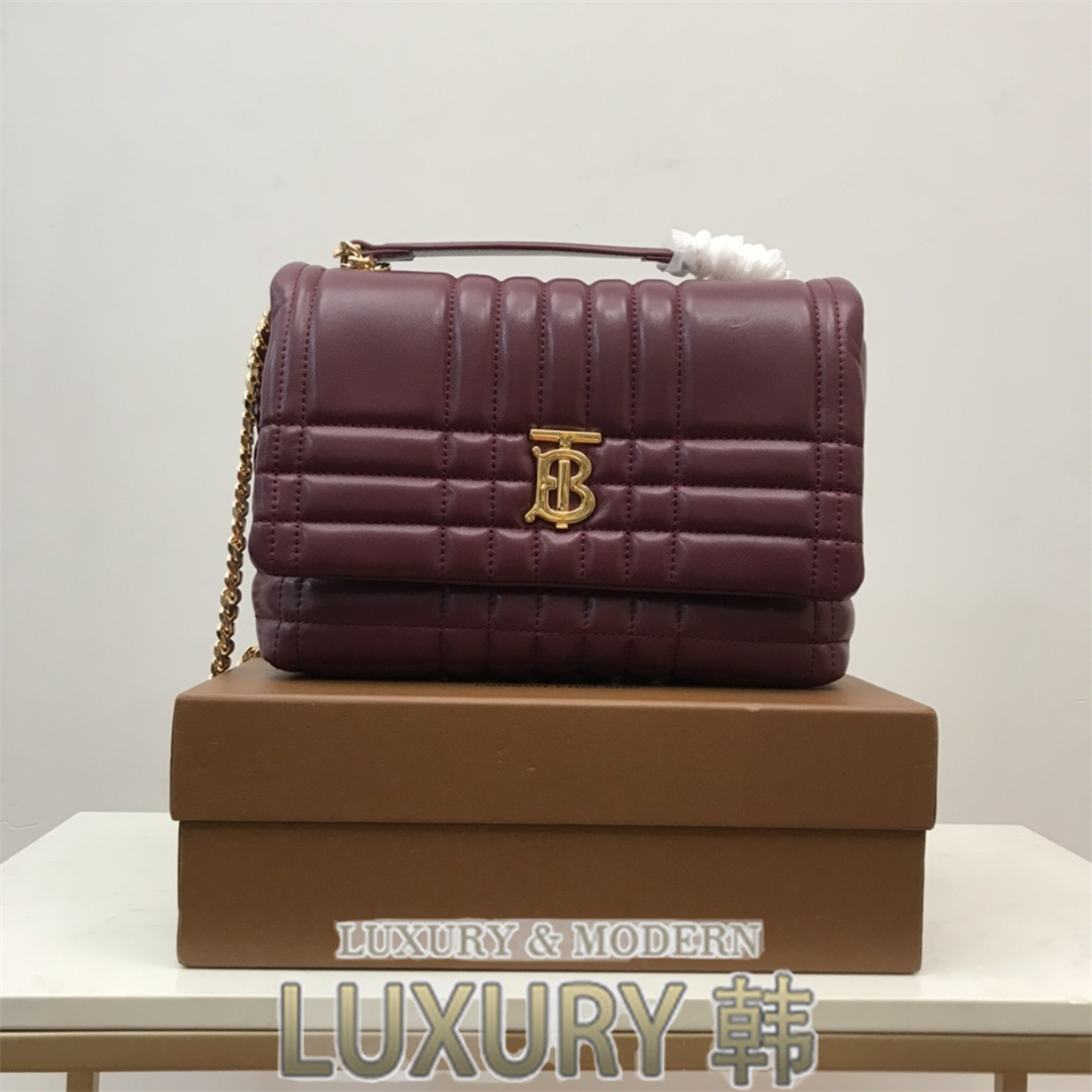 버버리 SATCHEL 롤라 퀼팅 탑핸들 숄