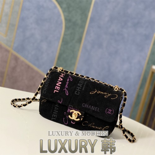 CHANEL-샤넬 데님 스몰 플랩 백